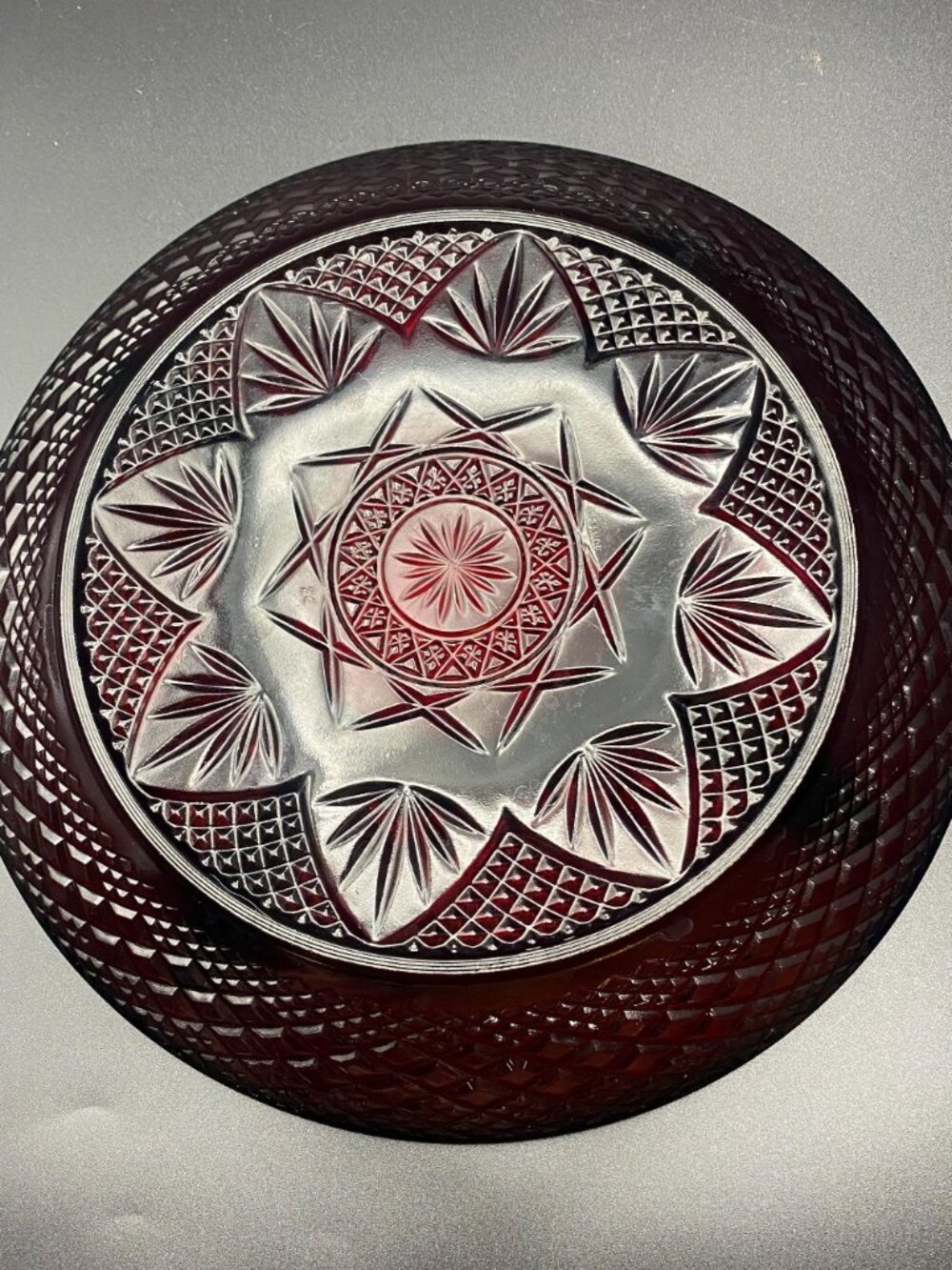 Royal Ruby Red Divided Plate - Picture 3 of 4